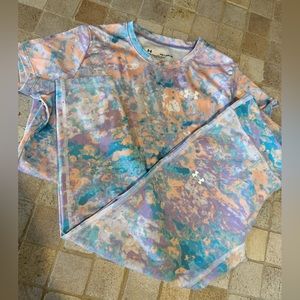 Girls Large Under Armour Pants & T-Shirt Set